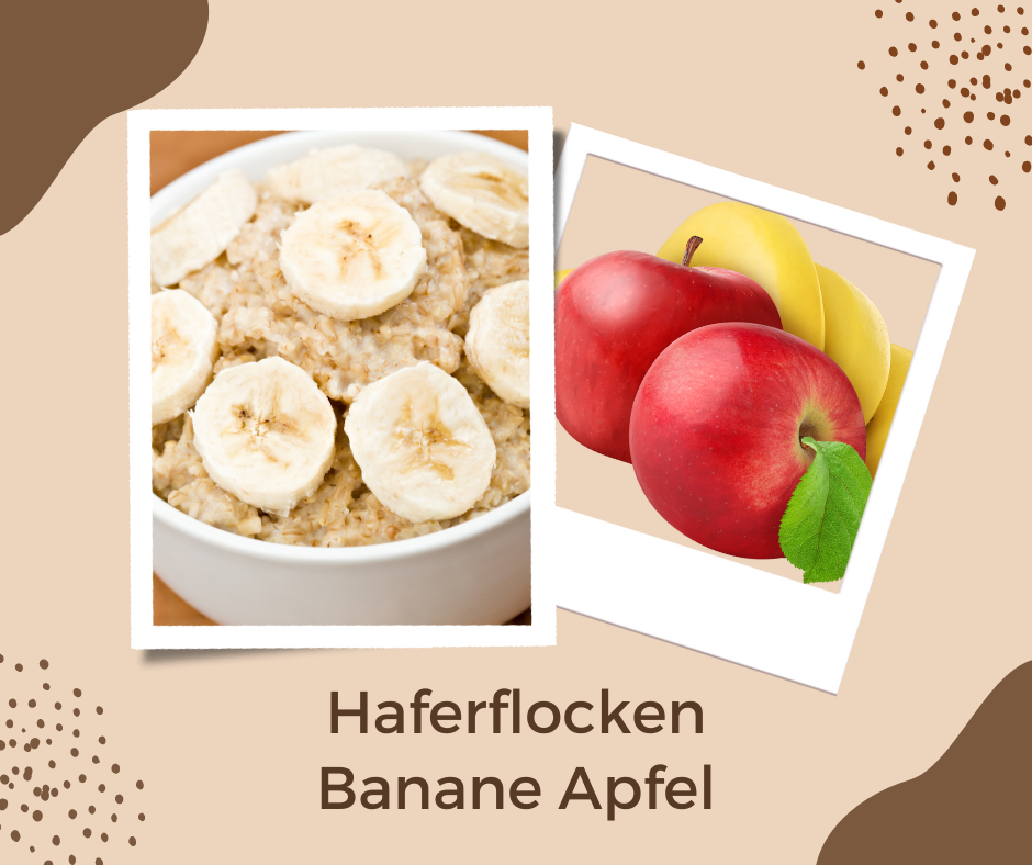 Haferflocken banane apfel